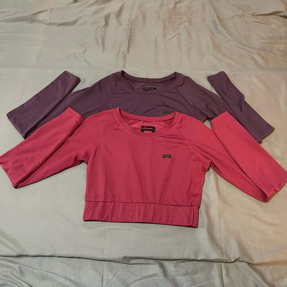 Iron Rebel Long Sleeve Crop Top Bundle Lot of 2